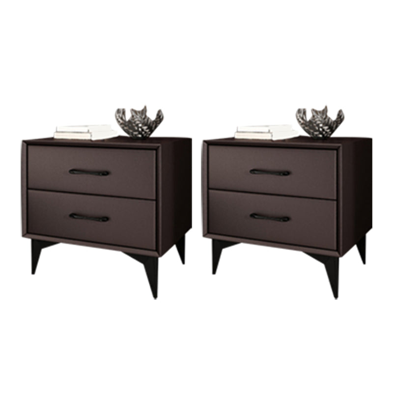 Mesa nocturna contemporánea gabinete de noche contemporáneo con 2 cajones