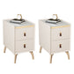 Contemporary Night Table Solid Wood Bed Nightstand with 2 Drawers White 2 Piece Set Clearhalo 'Bedroom Furniture' 'furn' 'furn_night_stand' 'Furniture' 'night_stand' 'Nightstands' 6383394