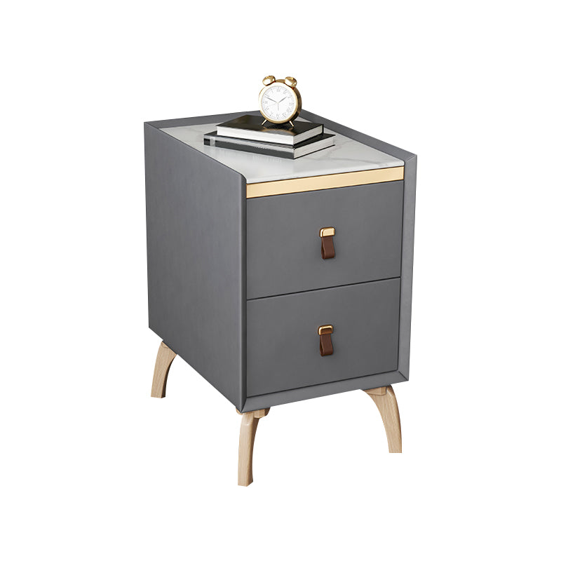 Contemporary Night Table Solid Wood Bed Nightstand with 2 Drawers Clearhalo 'Bedroom Furniture' 'furn' 'furn_night_stand' 'Furniture' 'night_stand' 'Nightstands' 6383398