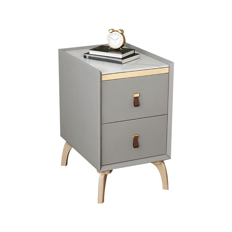 Contemporary Night Table Solid Wood Bed Nightstand with 2 Drawers Clearhalo 'Bedroom Furniture' 'furn' 'furn_night_stand' 'Furniture' 'night_stand' 'Nightstands' 6383399