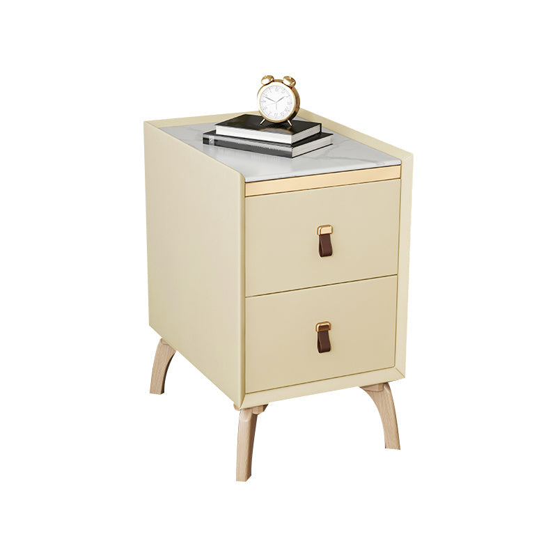 Contemporary Night Table Solid Wood Bed Nightstand with 2 Drawers Clearhalo 'Bedroom Furniture' 'furn' 'furn_night_stand' 'Furniture' 'night_stand' 'Nightstands' 6383400