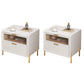 Cajones de 2 cajones incluyen mesa nocturna de la mesa de la piedra del lado de la piedra, 15.8 "de altura
