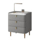 Modern Bedside Cabinet Stone Bed Nightstand with 3 Drawers for Living Room Dark Gray 1 Piece Clearhalo 'Bedroom Furniture' 'furn' 'furn_night_stand' 'Furniture' 'night_stand' 'Nightstands' 6383423