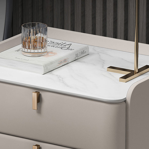 Modern Bedside Cabinet Stone Bed Nightstand with 3 Drawers for Living Room Clearhalo 'Bedroom Furniture' 'furn' 'furn_night_stand' 'Furniture' 'night_stand' 'Nightstands' 6383432