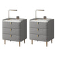 Modern Bedside Cabinet Stone Bed Nightstand with 3 Drawers for Living Room Dark Gray 2 Piece Set Clearhalo 'Bedroom Furniture' 'furn' 'furn_night_stand' 'Furniture' 'night_stand' 'Nightstands' 6383433