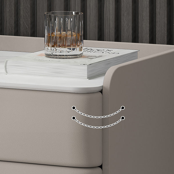 Modern Bedside Cabinet Stone Bed Nightstand with 3 Drawers for Living Room Clearhalo 'Bedroom Furniture' 'furn' 'furn_night_stand' 'Furniture' 'night_stand' 'Nightstands' 6383437