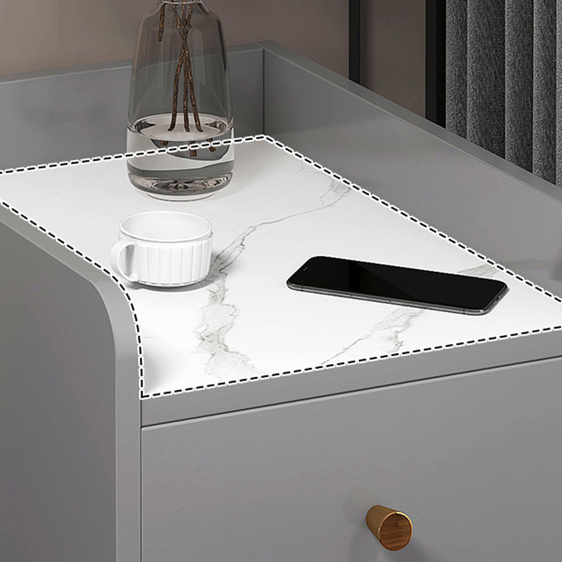 2 Drawers Bedside Cabinet Glam Legs Included Nightstand ,18.1" Tall Clearhalo 'Bedroom Furniture' 'furn' 'furn_night_stand' 'Furniture' 'night_stand' 'Nightstands' 6383453