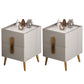 2 Drawers Bedside Cabinet Glam Night Table with Legs ,19.7" Tall