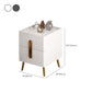 2 Drawers Bedside Cabinet Glam Night Table with Legs ,19.7" Tall