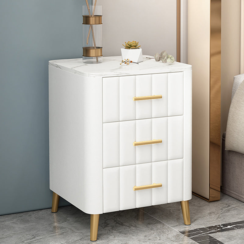 Drawer Storage Bed Nightstand Marble Bedside Cabinet for Bedroom Clearhalo 'Bedroom Furniture' 'furn' 'furn_night_stand' 'Furniture' 'night_stand' 'Nightstands' 6383481