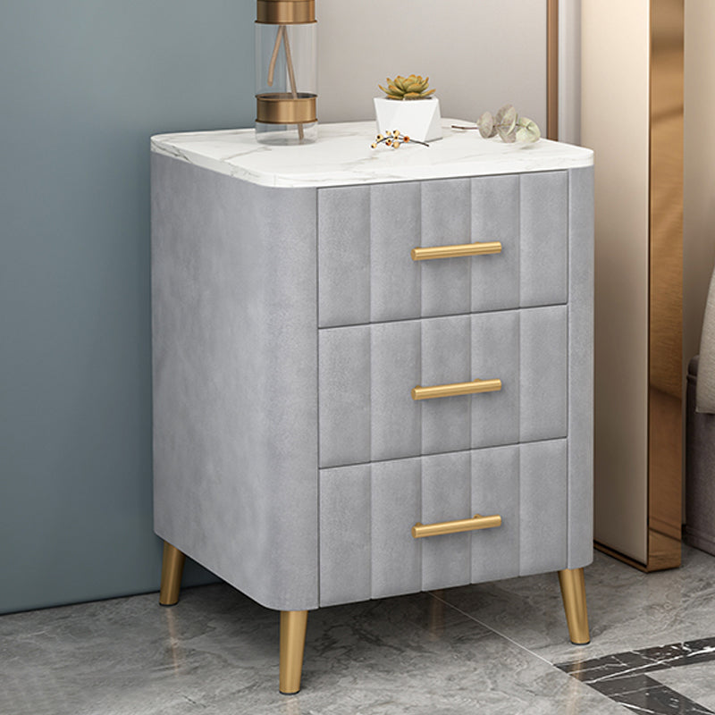 Drawer Storage Bed Nightstand Marble Bedside Cabinet for Bedroom Clearhalo 'Bedroom Furniture' 'furn' 'furn_night_stand' 'Furniture' 'night_stand' 'Nightstands' 6383495