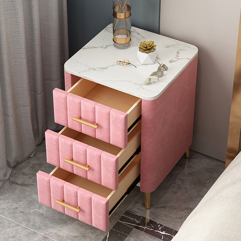 Drawer Storage Bed Nightstand Marble Bedside Cabinet for Bedroom Clearhalo 'Bedroom Furniture' 'furn' 'furn_night_stand' 'Furniture' 'night_stand' 'Nightstands' 6383498
