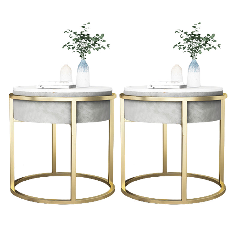 Accento di pietra comodino comodino contemporaneo mobile per camera da letto