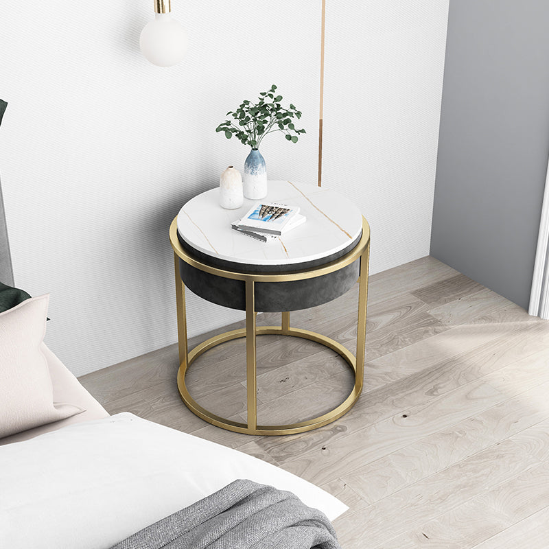 Accento di pietra comodino comodino contemporaneo mobile per camera da letto