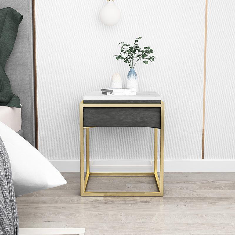 Accento di pietra comodino comodino contemporaneo mobile per camera da letto