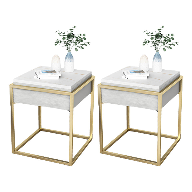 Accento di pietra comodino comodino contemporaneo mobile per camera da letto