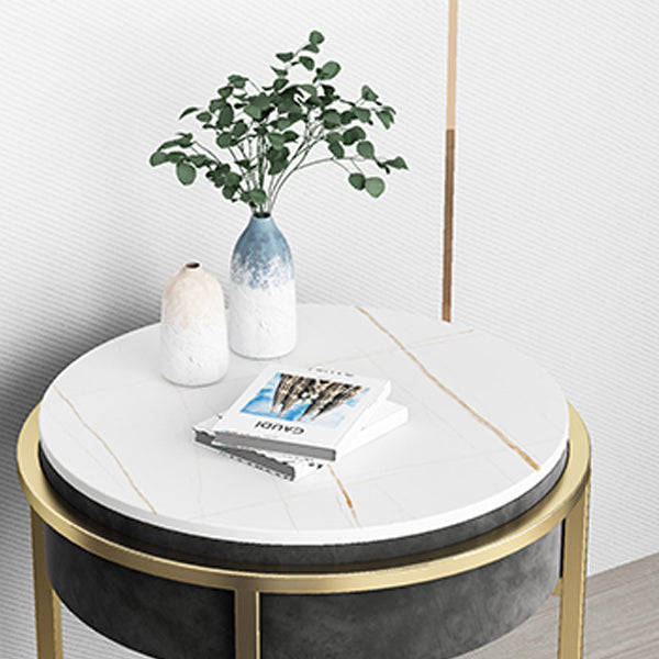 Accento di pietra comodino comodino contemporaneo mobile per camera da letto