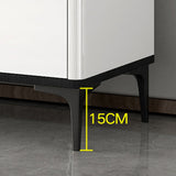 Modern Bedroom Storage Chest 15.7"Wide Stone Chest in White with Drawers