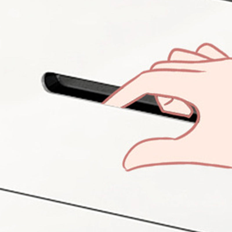 Cassetta portaoggetti moderna per camera da letto, cassapanca in pietra larga 15,7 pollici in bianco con cassetti