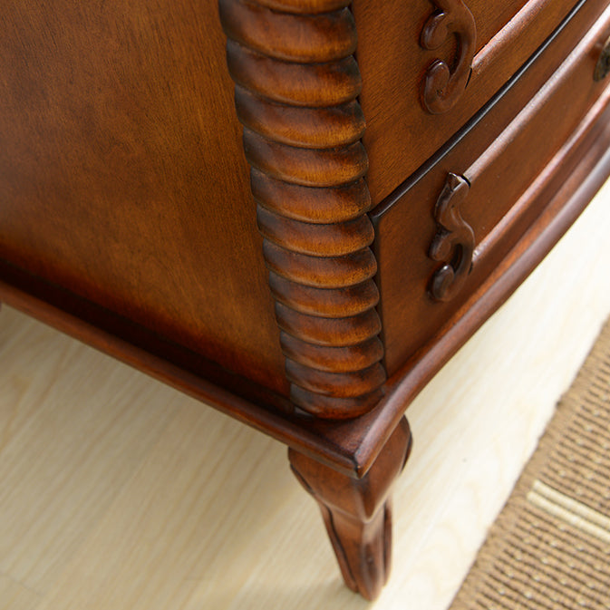 Traditionele opbergkist massief houten ladekast met 2/3/5 lades