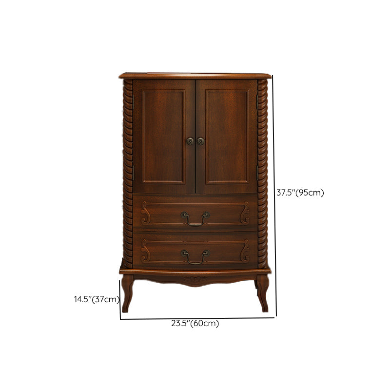 Traditionele opbergkist massief houten ladekast met 2/3/5 lades