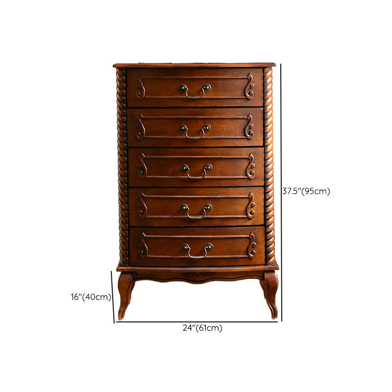 Traditionele opbergkist massief houten ladekast met 2/3/5 lades