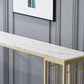 Modern Bar-height Table Stone Bar Table with Gold Base and Storage Clearhalo 'Bar Furniture' 'Bar Tables' 'bar_tables' 'furn' 'furn_bar_tables' 'Furniture' 'Kitchen & Dining Furniture' 6383825