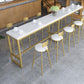 Glam Style Wooden Counter Table Rectangle Counter Table for Home 86.6"L x 17.7"W x 41.3"H Without Chairs Clearhalo 'Bar Furniture' 'Bar Tables' 'bar_tables' 'furn' 'furn_bar_tables' 'Furniture' 'Kitchen & Dining Furniture' 6383848