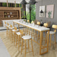 Glam Style Wooden Counter Table Rectangle Counter Table for Home 78.7"L x 17.7"W x 41.3"H Without Chairs Clearhalo 'Bar Furniture' 'Bar Tables' 'bar_tables' 'furn' 'furn_bar_tables' 'Furniture' 'Kitchen & Dining Furniture' 6383849