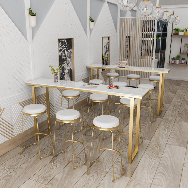 Industrial Bar-height Table Metal Base 41.3-inch Height Table for Dining Room Clearhalo 'Bar Furniture' 'Bar Tables' 'bar_tables' 'furn' 'furn_bar_tables' 'Furniture' 'Kitchen & Dining Furniture' 6383865
