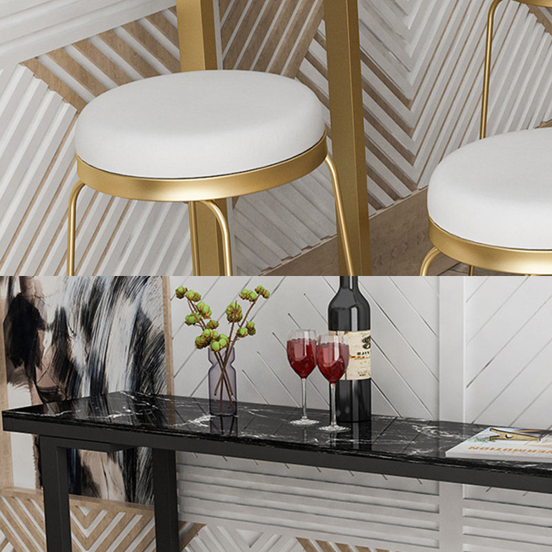 Industrial Bar-height Table Metal Base 41.3-inch Height Table for Dining Room Clearhalo 'Bar Furniture' 'Bar Tables' 'bar_tables' 'furn' 'furn_bar_tables' 'Furniture' 'Kitchen & Dining Furniture' 6383868