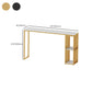 Mesa de mostrador de barra de piedra Glam, mesa de mostrador de barra rectangular con patas de metal para cocina