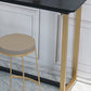 Glam Style Wooden Bar Counter Table Rectangle Bar Counter Table with Metal Legs Clearhalo 'Bar Furniture' 'Bar Tables' 'bar_tables' 'furn' 'furn_bar_tables' 'Furniture' 'Kitchen & Dining Furniture' 6384011