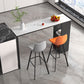 Table de comptoir de bar en pierre industrielle Table de comptoir de bar rectangulaire avec pieds en métal pour la cuisine