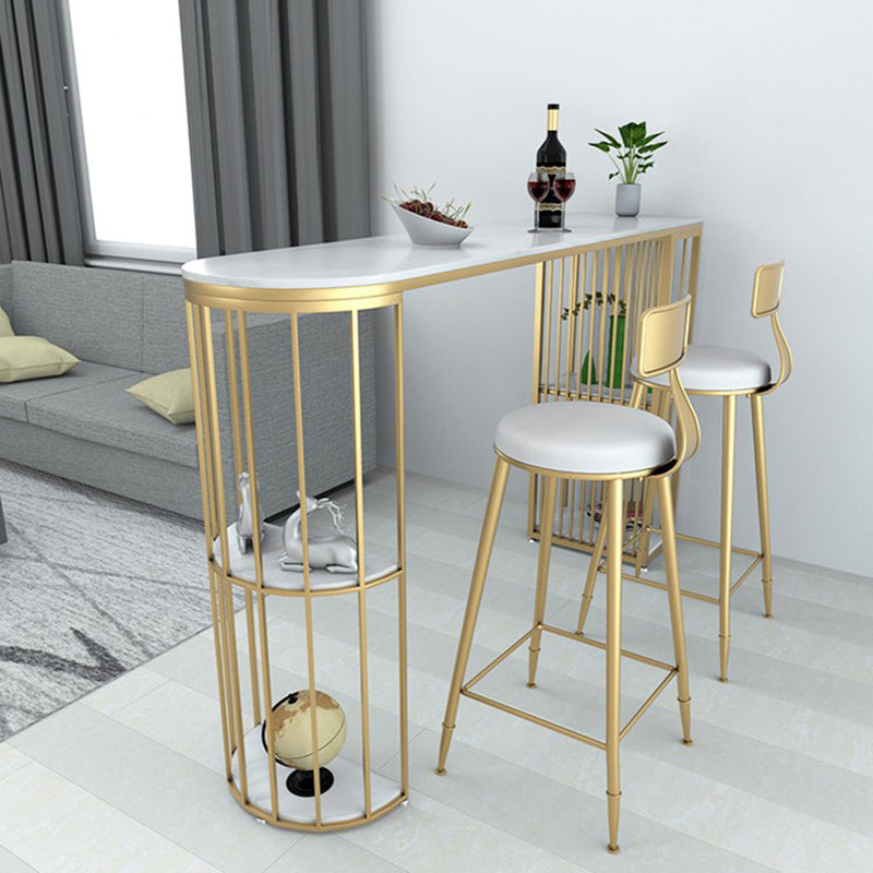 Table de comptoir de bar rectangulaire de style industriel, table de comptoir de bar en pierre pour la maison