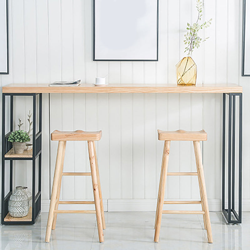 Modern Fixed Table with Metal Base Bar Table for Living Room Clearhalo 'Bar Furniture' 'Bar Tables' 'bar_tables' 'furn' 'furn_bar_tables' 'Furniture' 'Kitchen & Dining Furniture' 6384061