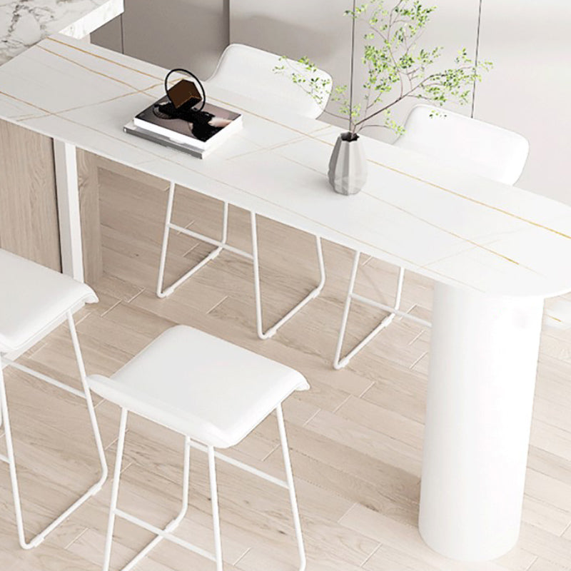 Modern Rectangle Bar Counter Table Stone Bar Counter Table for Home Clearhalo 'Bar Furniture' 'Bar Tables' 'bar_tables' 'furn' 'furn_bar_tables' 'Furniture' 'Kitchen & Dining Furniture' 6384085