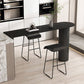 Modern Rectangle Bar Counter Table Stone Bar Counter Table for Home Black Without Chairs Clearhalo 'Bar Furniture' 'Bar Tables' 'bar_tables' 'furn' 'furn_bar_tables' 'Furniture' 'Kitchen & Dining Furniture' 6384088