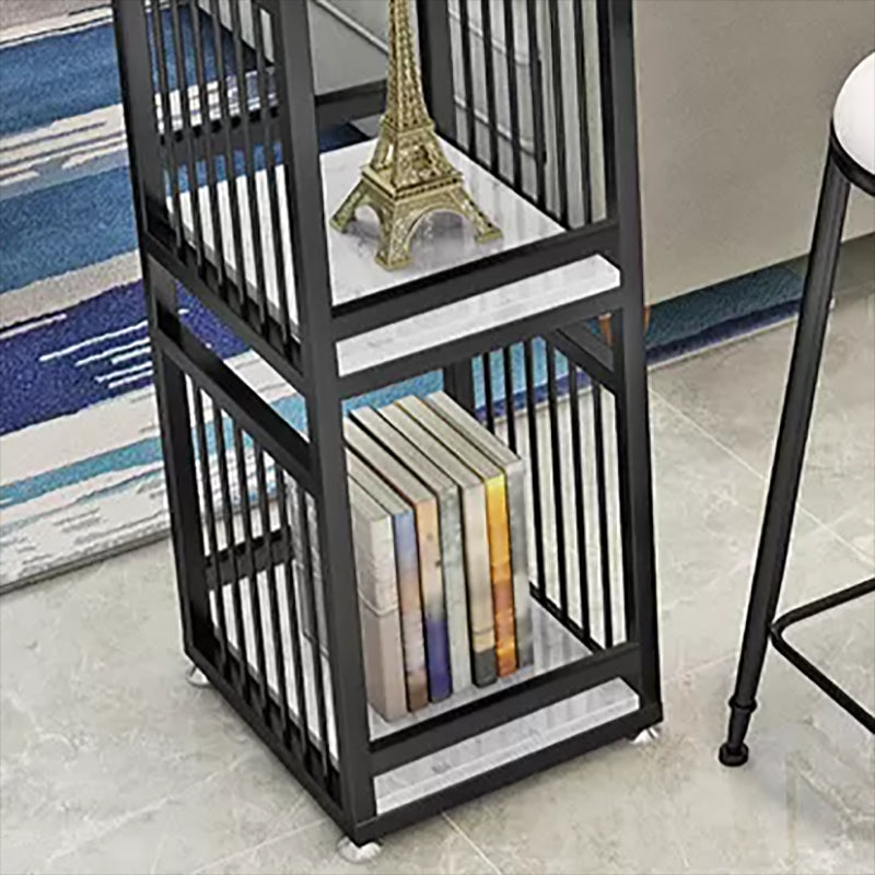 Glam Faux Rectangle Bar Counter Table Marble Bar Counter Table with Metal Legs for Home Clearhalo 'Bar Furniture' 'Bar Tables' 'bar_tables' 'furn' 'furn_bar_tables' 'Furniture' 'Kitchen & Dining Furniture' 6384100