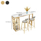 Glam Faux Rectangle Bar Counter Table Marble Bar Counter Table with Metal Legs for Home Clearhalo 'Bar Furniture' 'Bar Tables' 'bar_tables' 'furn' 'furn_bar_tables' 'Furniture' 'Kitchen & Dining Furniture' 6384103