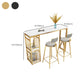 Glam Faux Rectangle Bar Counter Table Marble Bar Counter Table with Metal Legs for Home Clearhalo 'Bar Furniture' 'Bar Tables' 'bar_tables' 'furn' 'furn_bar_tables' 'Furniture' 'Kitchen & Dining Furniture' 6384104