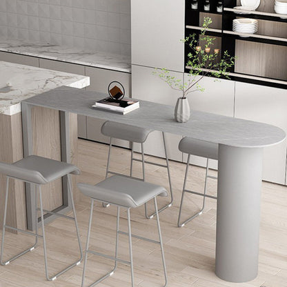 Mesa de barra rectangular de estilo moderno, mesa de barra de piedra para el hogar