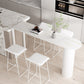Mesa de barra rectangular de estilo moderno, mesa de barra de piedra para el hogar