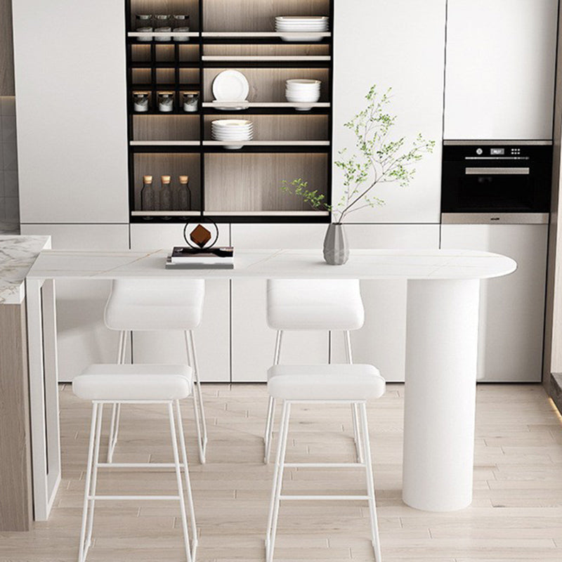 Mesa de barra rectangular de estilo moderno, mesa de barra de piedra para el hogar