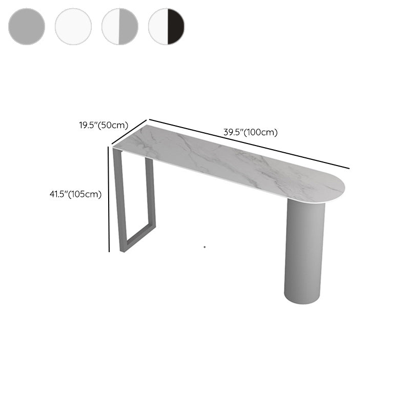 Mesa de barra rectangular de estilo moderno, mesa de barra de piedra para el hogar
