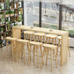 Glam Rectangle Bar Counter Table Wood Bar Counter Table for Home 47.2"L x 15.7"W x 41.3"H Without Chairs Clearhalo 'Bar Furniture' 'Bar Tables' 'bar_tables' 'furn' 'furn_bar_tables' 'Furniture' 'Kitchen & Dining Furniture' 6384139