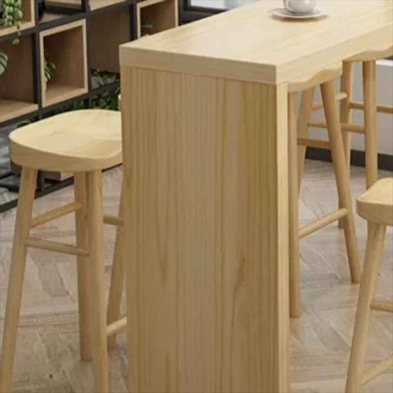 Glam Rectangle Bar Counter Table Wood Bar Counter Table for Home Clearhalo 'Bar Furniture' 'Bar Tables' 'bar_tables' 'furn' 'furn_bar_tables' 'Furniture' 'Kitchen & Dining Furniture' 6384143