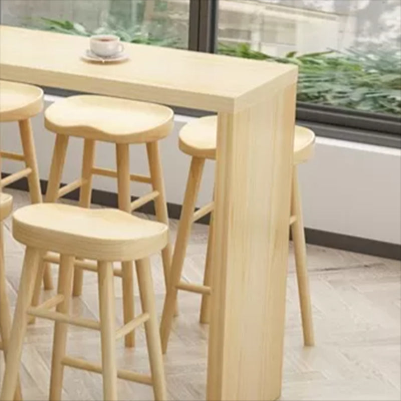 Glam Rectangle Bar Counter Table Wood Bar Counter Table for Home Clearhalo 'Bar Furniture' 'Bar Tables' 'bar_tables' 'furn' 'furn_bar_tables' 'Furniture' 'Kitchen & Dining Furniture' 6384145