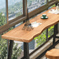 Mesa de barra de bar rectangular industrial Mesa de barra de bar de madera