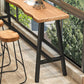 Mesa de barra de bar rectangular industrial Mesa de barra de bar de madera
